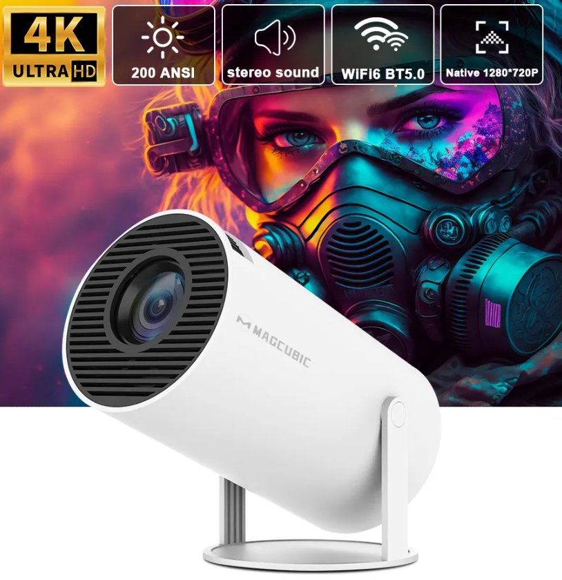Mini 4K Multimedia Projector - Best Portable Projector for Indoor and ...